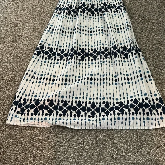 Halter style cut out maxi dress in shades of blue and white size XS women’s - Picture 7 of 8